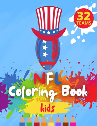 NFL Coloring Book kids: ALL American FootBall Teams Logo - Uniforms ...