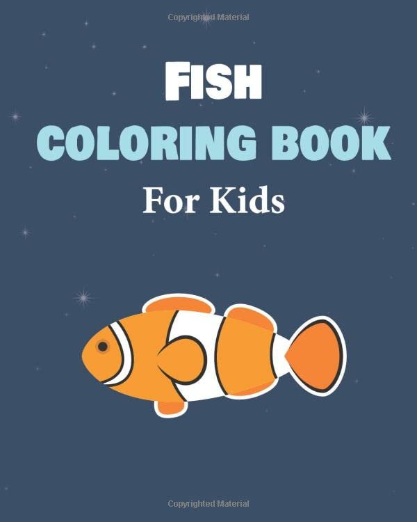 Fish Coloring Book For Kids This is Coloring Book for Kids and baby by