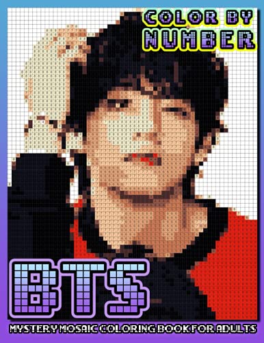 BTS - Color by Number: Mystery Mosaics Coloring Book for Adults by ...