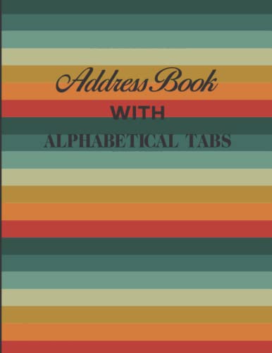 Address Book with Alphabetical Tabs: Large Telephone Address Book for ...
