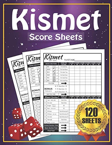 Kismet Score Sheets: 120 Large Score Pads for ScoreKeeping, Kismet ...