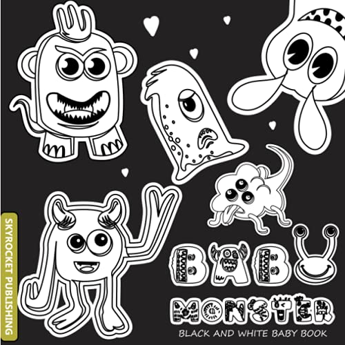 BABY MONSTER , BLACK AND WHITE BABY BOOK High Contrast Baby Book for