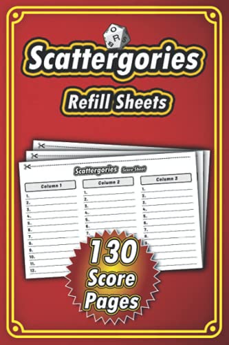 Scattergories Refill Sheet: Scattergories Score Sheets | Handy Size 6x9 ...