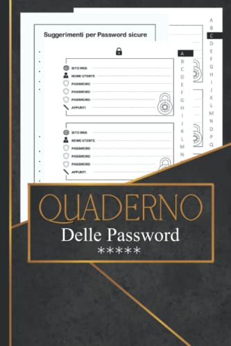 Quaderno Password Rileys & Co. - Copertina Rigida, Pagine Alfabetiche, 144 Pagine Per Login E Username - Foto 8