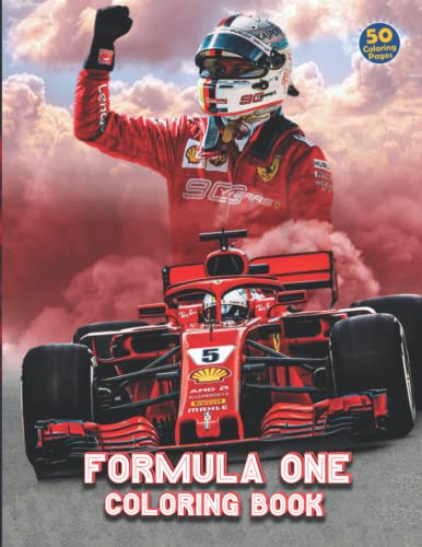 Formula One Coloring Book: Racing Car Coloring Pages With 50+ High ...