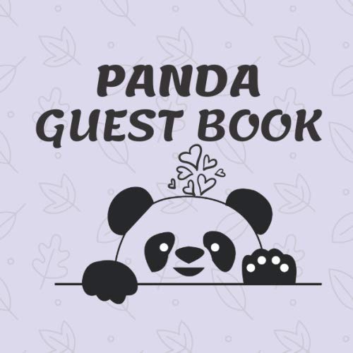 Panda Guest Book Gift for pandas lover for men women kids girls by