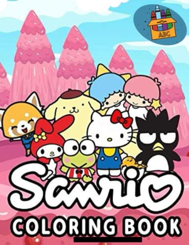 Sanrio Coloring Book: Relaxing Coloring Book For Kids, Illustrations Of ...