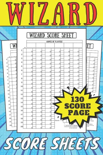 Wizard Score Sheets: Wizard Card Game Score Pads - 130 Score Pads for ...
