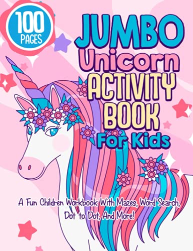 Jumbo Unicorn Activity Book For Kids: A Fun Children Workbook With ...