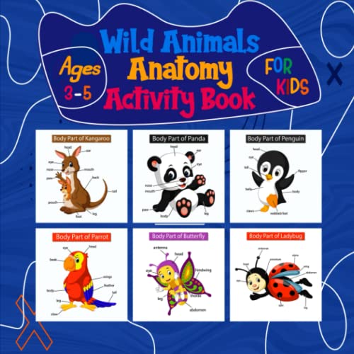 Wild Animals Anatomy Activity Book For Kids Ages 35 Simple Animal