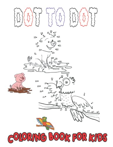 Dot To Dot coloring book for adult: Large Print Dot-to-Dots For Adults ...