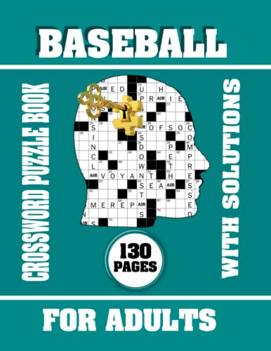 Baseball Crossword Puzzle Book for Adults With Solutions: Large-print ...