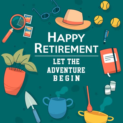 Happy Retirement Let The Adventure Begin Guest Book Message Book for