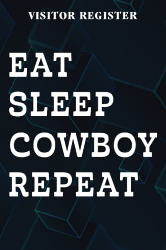 Visitor Register Eat Sleep Rope Repeat Rodeo Clown Cowboy Cowgirl Gift ...