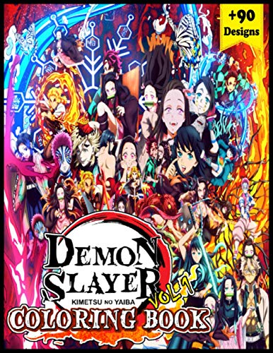 Demon Slayer: Kimetsu no Yaiba, Vol 1, Coloring book: +90 large ...