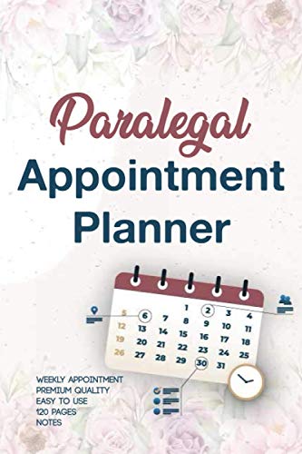 Paralegal Appointment Planner: hourly appointment book, Beautifully ...