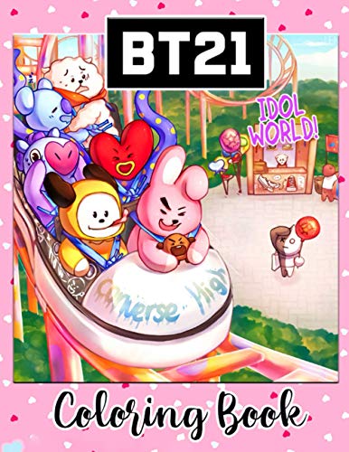 Idol World! - BT21 Coloring Book: BTS Bangtan Boys Coloring Books for