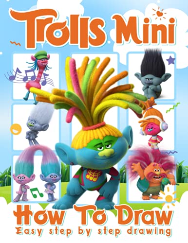 How to Draw Trolls Mini: Step By Step Drawing And Coloring Trolls Mini ...