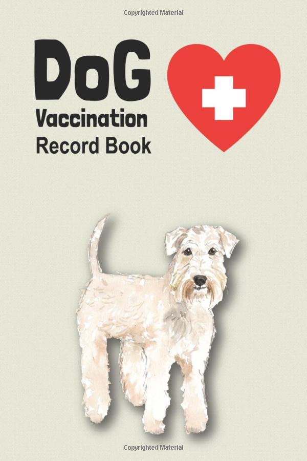 Dog Vaccination Record Book Handy Notebook with Wheaten Terrier Cover