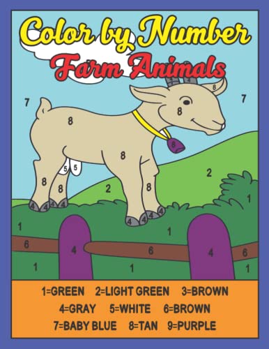Color by Number Farm Animals: Best Printable Farm Animals Paint by ...