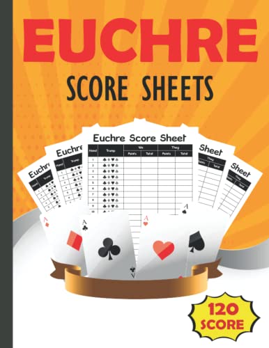Euchre Score Sheets: Euchre Score Pads, Euchre Score Keepers, Euchre ...