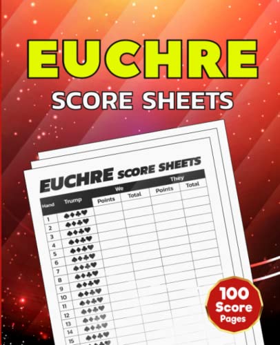 Euchre Score Sheets: Euchre Score Pads | Euchre Score Cards for ...