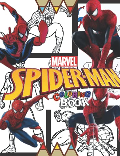MARVEL SPIDER MAN coloring book: THE LATEST VERSION OF SPIDER MAN ...