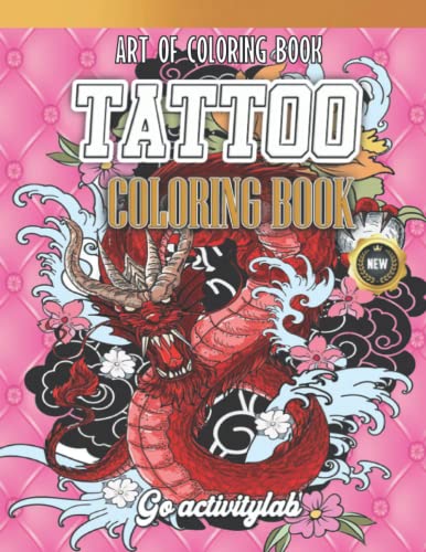 Tattoo Coloring Book: A Tattoo Coloring Book for Adults with Beautiful ...