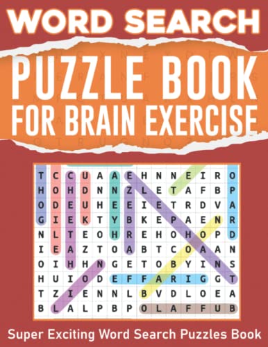 Word Search Puzzle Book For Brain Exercise: Unique and Challenging Word ...