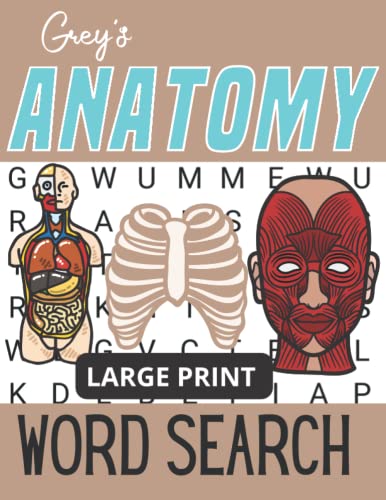 Anatomy Word Search: Gray's Anatomy Word Search Puzzles book for adults ...