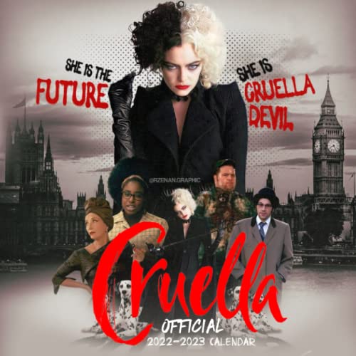 CRUELLA 2022 Calendar OFFICIAL CRUELLA calendar 2022 Weekly & Monthly