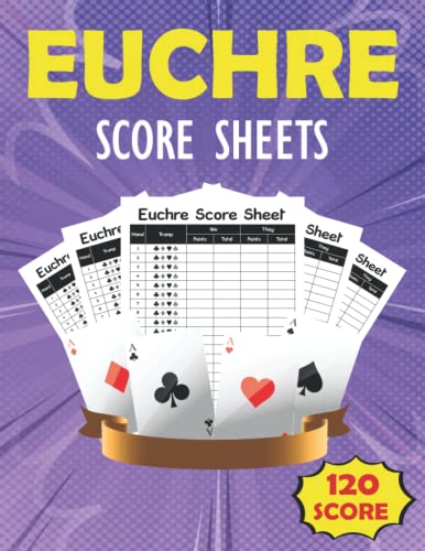 Euchre Score Sheets: Euchre Score Pads, Euchre Score Keepers, Euchre ...
