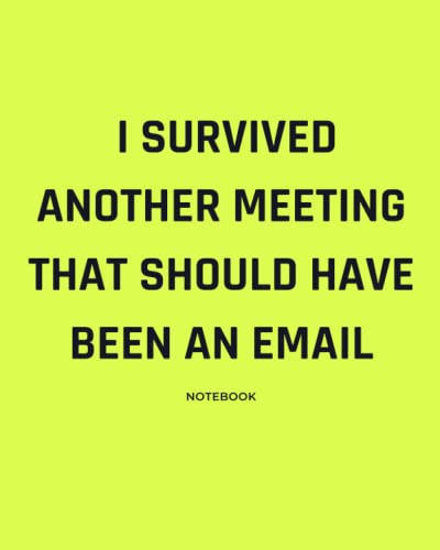 I Survived Another Meeting That Should Have Been An Email: Funny Quotes Notebook, Co-worker Gag - View #8