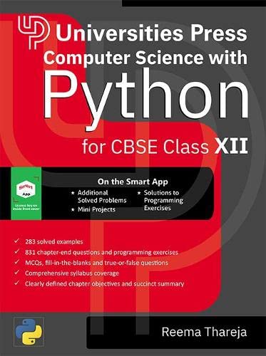 Computer Science with Python for CBSE Class XII by Reema Thareja ...