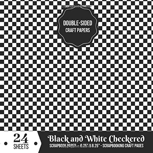 Black and White Checkered Scrapbook Paper Scrapbooking Checkered