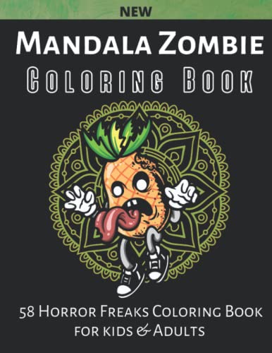 Mandala Zombie Coloring Book: 58 Horror Freaks Coloring pages, Coloring ...