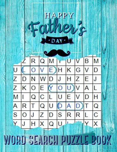Happy Father's Day Word Search Puzzle Boook: 50 Large Print Great ...