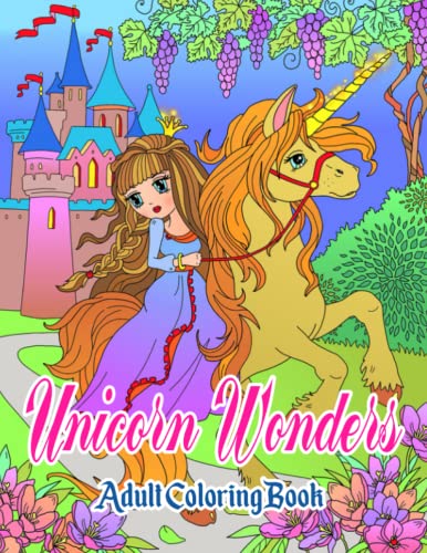 Unicorn Wonders Adult Coloring Book: Coloring Books Animal Coloring