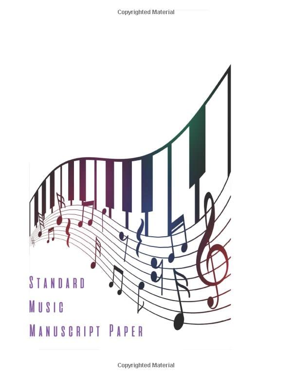 Standard Music Manuscript Paper Music sheet composition book by Ruks