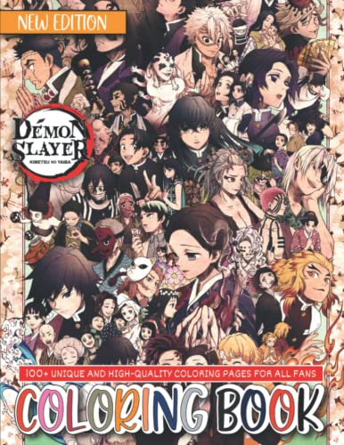 DéMon Slayer Coloring Book: Anime Coloring Book With 100+ High Quality ...