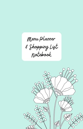 Mint Green Menu Planner &amp; Shopping List Notebook by Naomi Townsend ...