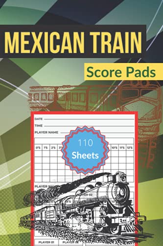 Mexican Train Score Pads: 6" x 9” Mexican Train Score Cards 110 sheets ...