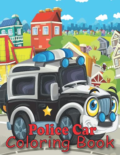 Police Car Coloring Book: A Police Car Coloring Book For Boys And Kids ...