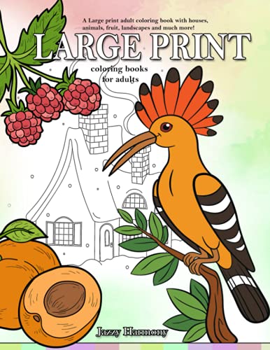 LARGE PRINT coloring books for adults. A Large print adult coloring ...
