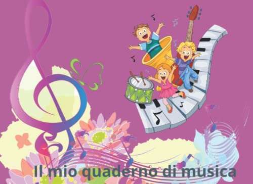 Quaderno Di Musica A5 Orizzontale - Pentagramma Grande, 4 Righi Per Pagina, Perfetto Per Bambini E Principianti - Foto 9