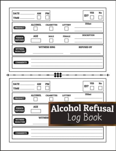 Alcohol Refusal Log Book Refusal - 106554432 