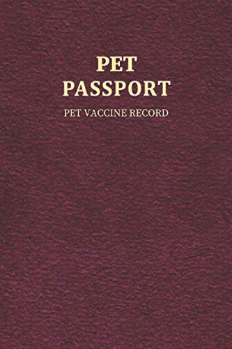 Pet Passport (Vaccine Record) Red Color: Pet Vaccine Record Book, Pet ...