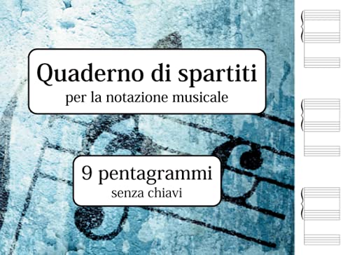 Quaderno Musicale Con 6 Pentagrammi Larghi - Chiave Di Violino, Interlinea, 100 Pagine A4 - Foto 14