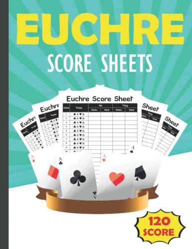 Euchre Score Sheets: Euchre Score Pads, Euchre Score Keepers, Euchre ...
