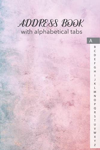 Address Book with Alphabetical Tabs: Premium Watercolor Book Cover with ...